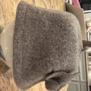 Taupe 100% Wool French Jean-Charles Brosseau Hat with Fabulous side bow